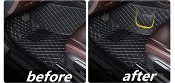 Atnaujinti odos automobilio grindų kilimėliai Peugeot 3008 II 2017 2018 2019 Užsakymą pėdų Pagalvėlės automobilių kilimų