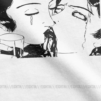 Atsitiktinis Junji Ito T-Shirt Vyrams Medvilnės T Shirts Tomie Japonijos Kago Manga Siaubo Harajuku Trumpas Rankovės Marškinėliai, Plius Dydis