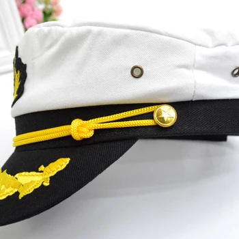 Atsitiktinis Medvilnės karinio jūrų Laivyno Bžūp Vyrų Moterų Mados Kapitono Kepurė Vienodas Karinės Kepurės Skrybėlės Sailor Armijos Bžūp Unisex GH-236
