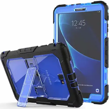 Atsparus smūgiams Sunkiųjų Case for Samsung Galaxy Tab A6 10.1 2016 T580 T585 SM-T585 T580N Planšetinio kompiuterio dėklas su Stovo Pakabinti Funda + Rašiklis
