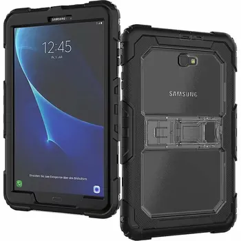 Atsparus smūgiams Sunkiųjų Case for Samsung Galaxy Tab A6 10.1 2016 T580 T585 SM-T585 T580N Planšetinio kompiuterio dėklas su Stovo Pakabinti Funda + Rašiklis