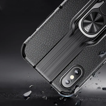 Atsparus smūgiams Šarvai Atveju Huawei Honor 8X MAX 20S minkštas Bamperis Stovi Padengti Už Garbę 20 Pro Peržiūrėti 20 10 Lite Magnetinis Žiedas Atveju