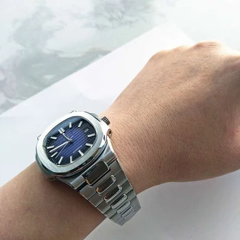 Atsparus Vandeniui 100M -Patek - Philippe - Žiūrėti Mechaniniai Laikrodžiai Automatinis laikrodis Vyrams Aikštėje Vyrų Plieno Horloges vyriški Žiūrėti Relojes
