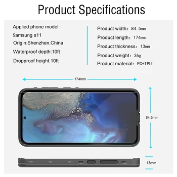 Atsparus vandeniui Case for Samsung Galaxy S10 S20 10 Pastaba Plus Atveju S20 Ultra Dulkėms Nardymo Atveju 
