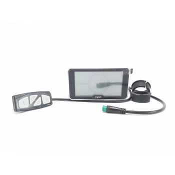 Atsparus vandeniui LCD C600 ekranas elektrinis dviratis ekranas