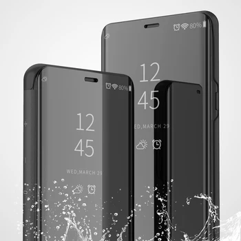 Atveju, Huawei Mate 20 Lite Dangtelį, Apversti Smart Magnetizmo Aišku, vaizdo Veidrodžio Stovėti Telefono Korpuso sFor Huawei Mate 20 Lite Coque Funda