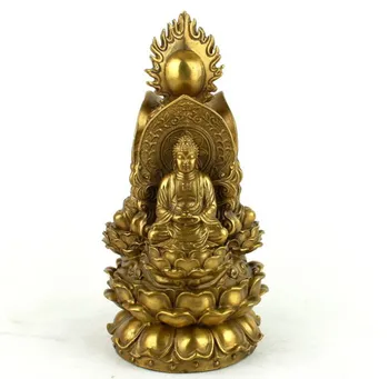 Atviri Šviesos, gryno vario trys veido Budos statula trijų šventųjų vakarų Sambo Buda figue budistų