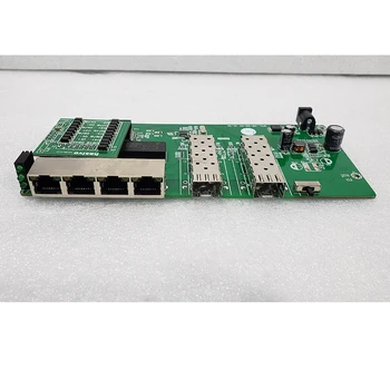 Atvirkštinio PoE switch 4x10M/100M/1000M Uosto ir 2 SFP Gigabit Ethernet switch PCB plokštėje
