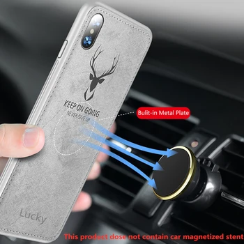 Audinio Tekstūra Elnias 3D Minkštos TPU Magnetinio Automobilių Atveju Už Garbę 20 Built-in Magnetai Plokštė Atveju Apie Huawei Honor 20 Pro Lite Dangtis