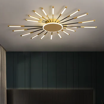 Auksas Juoda Modernios LED Šviestuvo už kambarį valgomasis, virtuvė, miegamasis, studijų Šiaurės Lubų Liustra Apšvietimo armatūra