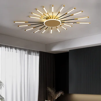 Auksas Juoda Modernios LED Šviestuvo už kambarį valgomasis, virtuvė, miegamasis, studijų Šiaurės Lubų Liustra Apšvietimo armatūra