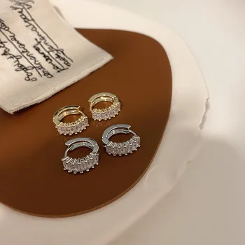 Aukso galvanizavimo 925 silver needle cirkonis perlas C auskarai moterims naujos Korėjos rytinių Vartų kietas temperamentas ausies pakabukas Mados