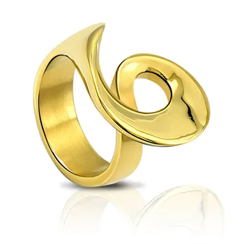Aukso/Plieno Spalva Piršto Žiedą Asmenybės Bižuterijos Paprastas Dizainas Elegantiškas Moteris Pirštas Nerūdijančio Plieno Vestuvių Pora Žiedas