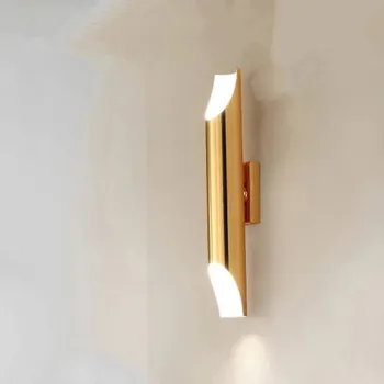 Aukso Šiaurės Post Modernios Sienos lempos Minimalistinė Prabanga Stiliaus Dizaineris Modelis Kambarį Kambarį Fono Sienos Miegamajame Naktiniai staleliai, Lempa