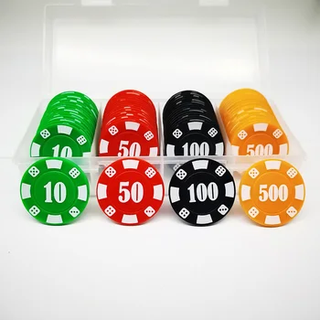 Aukštos Kokybės 100vnt Langelyje Plastikiniai Žetonai Klubo Žaidimas Lustai Kūrybos Mahjong Pokerio Gražus Ne Kenkia Vertus, Plastikiniai Žetonai