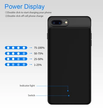Aukštos Kokybės 5000mah Slim Išorės Baterija Atveju iPhone, 8 6s 6 7 Baterija Atveju iPhone 6 6s 7 8 Energijos 