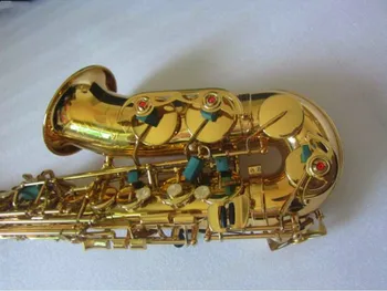 Aukštos kokybės 875EX Profesinės Alto Lašas E Saksofonas Aukso Alto Saksofonas su grupės kandiklio Nendrių Aglet nemokamai