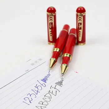 Aukštos Kokybės Metalinis Tušinukas 0,5 mm, Mėlynas/Juodas rašalas Prabanga Kinijos Raudona Roller Pen Verslo Rašyti mokyklinės prekės, Raštinė