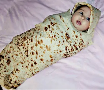 Aukštos kokybės Pica Burrito Kūdikių Antklodė Miltų Tortilla Suvystyti Antklodė Miego Suvystyti Wrap