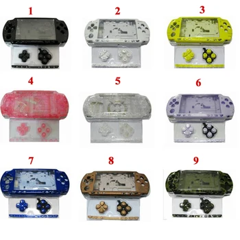 Aukštos Kokybės PSP 2000 PSP2000 Pilnas Korpusas su Lukštais Padengti Atveju Pakeisti Mygtukų Rinkinys Su logo