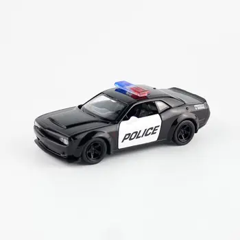 Aukštos Modeliavimas Išskirtinį Diecasts & Žaislinės Transporto priemonės RMZ Stiliaus miesto Automobilis Dodge Challenger Policijos 1:36 Lydinio Superautomobilį Modelis Žaislas Automobilis