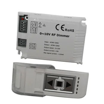 Aukštos Įtampos LED RF Dimeris AC110V - 220V 1 Kanalo 0-10V 1CH Trailing Edge Tamsos 3 Raktas su Nuotolinio LED RF Dimeris Kontrolės DM015