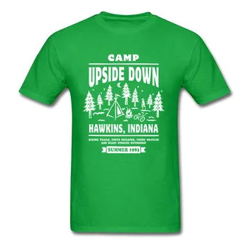 Aukštyn kojom Svetimas Dalykų T-shirt Vyrams Vasaros Marškinėliai 1983 Hawkins Indiana Marškinėlius Keista, Miško Viršuje Tee Drabužiai
