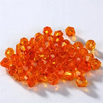 AUKŠČIAUSIOS kokybės 3mm 1000pcs AAA Bicone Upscale Austrijos kristalai, karoliukai #5301 Oranžinė Raudona Papuošalai Priėmimo 