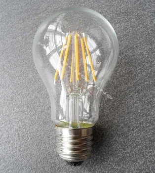 Aukščiausios kokybės mažmeninės prekybos 1PACK 120V 220V 230V 240V 6W LED stiklo lemputė 360 laipsnių a60/a19 E27 COB led šviesą edision lemputes