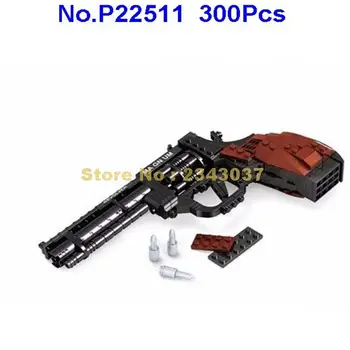 Ausini 22511 300pcs karinės revolveris pistoletas galios ginklą, ginklas, ginklai 1:1 pastato blokas Žaislas
