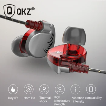 Ausinės Originalus QKZ CK7 Ausines In-ear Su kontrolės Garsiakalbis Laidinio 3.5 mm ausines Su Mic 1.2 m In-ear Sporto Ausinės