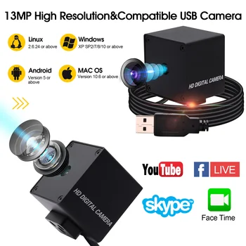 Automatinis fokusavimas USB Kamera 13MP, Aukštos Rezoliucijos USB2.0 SONY IMX214 Spalvų CMOS Mini Kamera, USB Kamera dokumentas, pasas skaitytuvas