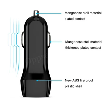 Automobilinis Įkroviklis Su USB Laidu Mobiliojo Telefono Įkroviklį 