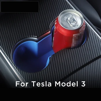 Automobilio Centrinio Kontrolė Vandens Puodelį Ribotuvas Turėtojas Anti-shake Silikoniniu Kamščiu talpinimo Modifikacija Tesla Model 3 Priedai