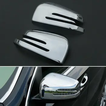 Automobilio galinio vaizdo Veidrodėlio Dangtelis Mercedes-Benz ML W166 X166 GL GLE Klasės Blizgi Juoda/Sidabrinė/Anglies pluošto