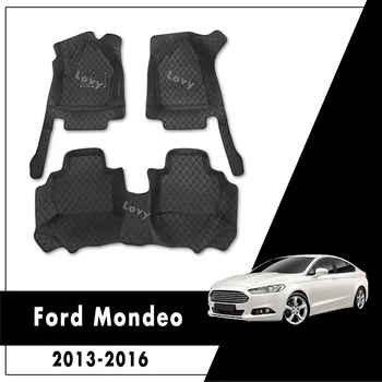 Automobilio Grindų Kilimėliai Ford Fusion, Mondeo 2013 m. m. m. 2016 Individualų Auto Odos Kilimai Kilimėliai, interjero Aksesuarai, optikos