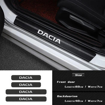 Automobilio Stilius 4pcs Anglies pluošto apsaugoti durų slenksčio nusitrinti pedalo riba įklija, Dacia Lodgy 2 Mcv Sandero Duster 