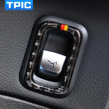 Automobilio Stilius Anglies Pluošto Galinis Kamieno Switch Valdymo Mygtuką Apdailos Rėmelio Lipdukai Mercedes C Klasė W205 GLC Priedai