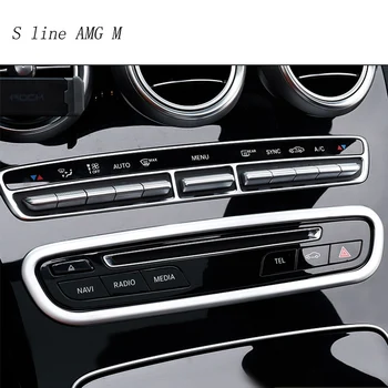 Automobilio Stilius Oro Kondicionavimo sistema, CD Pulto Mygtukas, Dekoratyvinis Dangtelis Apdaila Auto Interjero Aksesuarų Mercedes Benz GLC Klasės X253