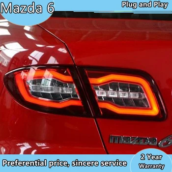 Automobilio Stilius už Mazda 6 Žibintai 2004-2013 Mazda6 Klasikinis LED Uodega Lempos Galinis Žibintas DRL+Stabdžiu+Parko+led šviesos Signalas