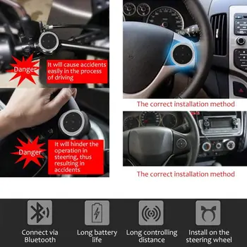 Automobilių Belaidį Mobiliųjų Telefonų Multimedijos Bluetooth, Multifunkcinis Vairas Nuotolinis Valdiklis