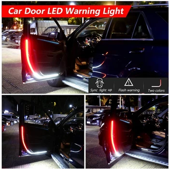 Automobilių Durų Lengvojo Atidarymo Įspėjimas LED Žibintai, Automobilių Sveiki Dekoro Lempos Juostelėmis, Stabdžių Galinis Susidūrimo Saugos Šviesos