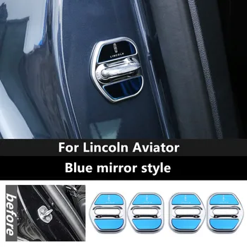 Automobilių Durų Spynos Dangtelis Lincoln Aviator Nerūdijančio Plieno Užraktas Apsaugos Lipdukas Interjero Dekoravimo Reikmenys