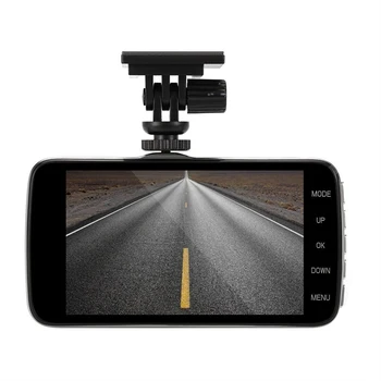 Automobilių Dvr 4 Colių Auto Kamera, Dual Lens FHD 1080P Brūkšnys Kamera Vaizdo įrašymas Su Galinio vaizdo Kamera Registrator Naktinio Matymo skaitmeniniai vaizdo įrašymo įrenginiai