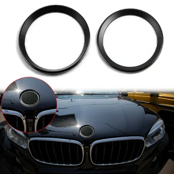 Automobilių Juodosios Priekiniai Galiniai Logotipas Aplinkinių Žiedas, Skirtas BMW 3 4 Serijos 82 Mm ir 74 Mm Emblema Automobilio Išorės Apdailos