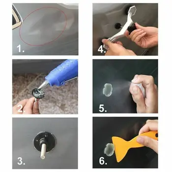 Automobilių Kėbulo Dent Repair Kit Paintless Dent Kamščiatraukis Įrankis Su Karšto Lydalo Klijai Ginklą Stick Kėbulo Remonto Įrankiai, Dent Removal Tool Kit