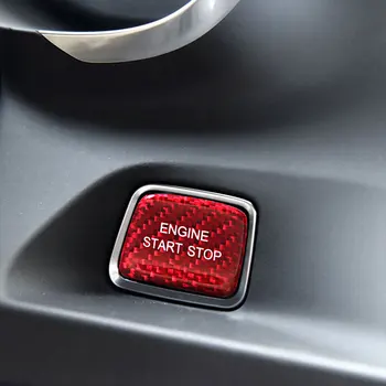 Automobilių Reikmenys Raudona Anglies Pluošto Variklio Paleidimo Išjungimo Jungiklis Skydelio Dangtelį Apdaila Lipdukas, Skirtas Chevrolet Camaro 2016-2019