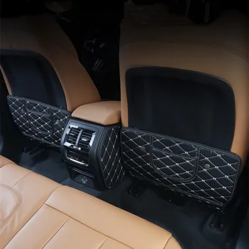 Automobilių Stiliaus Priekinės Sėdynės Atlošo Anti Kick Padas BMW X3 G01 G08 25i 30i 2018 Interjero PU Odos Anti Nešvarus Kilimėlis Auto Dekoras