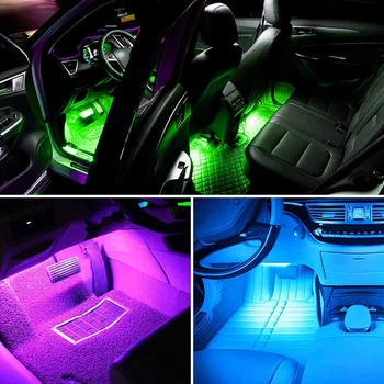 Automobilių Stogo Star Šviesos Interjero LED Žvaigždėtą Lazeriu Atmosferą Aplinkos Projektorius USB Auto Apdaila Nakties Namų Dekoro Galaxy Žibintai