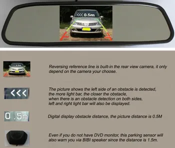 Automobilių Stovėjimo aikštelė Radaro Jutikliai + Auto Galinio vaizdo Kamera - 2 in 1 Vaizdo / BIBI Signalizacijos Parkavimo Sistemos, Ford Escape / Kuga nuo 2012 m. iki m.